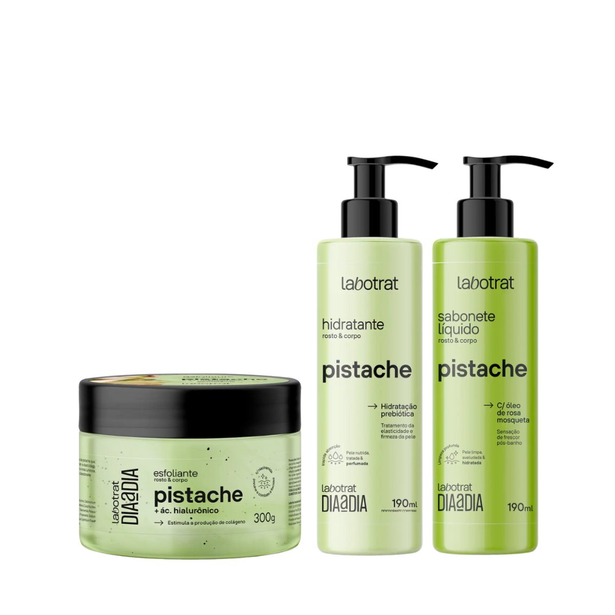 Labotrat Pistache Esfoliante 300ml + Hidratante + Sabonete