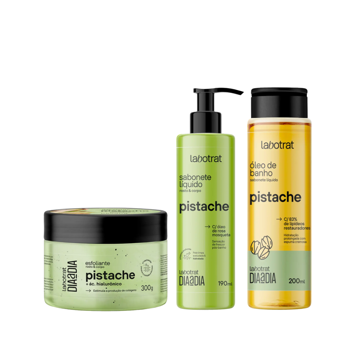 Labotrat Pistache Esfoliante 300ml + Sabonete + Óleo de Banho