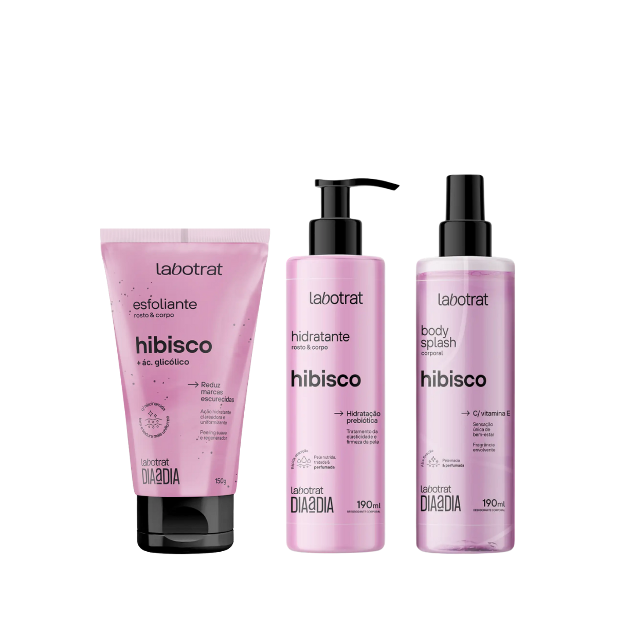 Labotrat Hibisco Esfoliante 150ml + Hidratante + Body ÚNICO 1