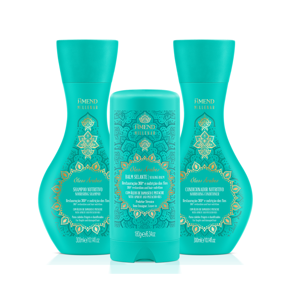 Amend Millenar Óleos Árabes Sh 250ml + Cond 250ml + Balm Selante 180ml