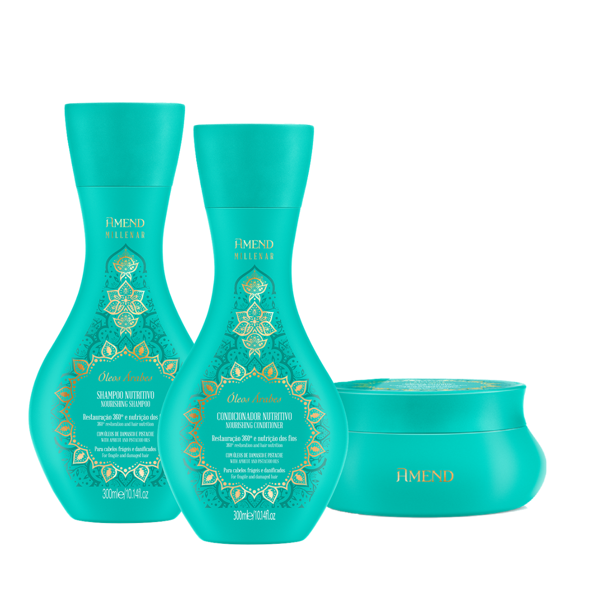 Amend Millenar Óleos Árabes Sh 250ml + Cond 250ml + Masc 300ml ÚNICO 1