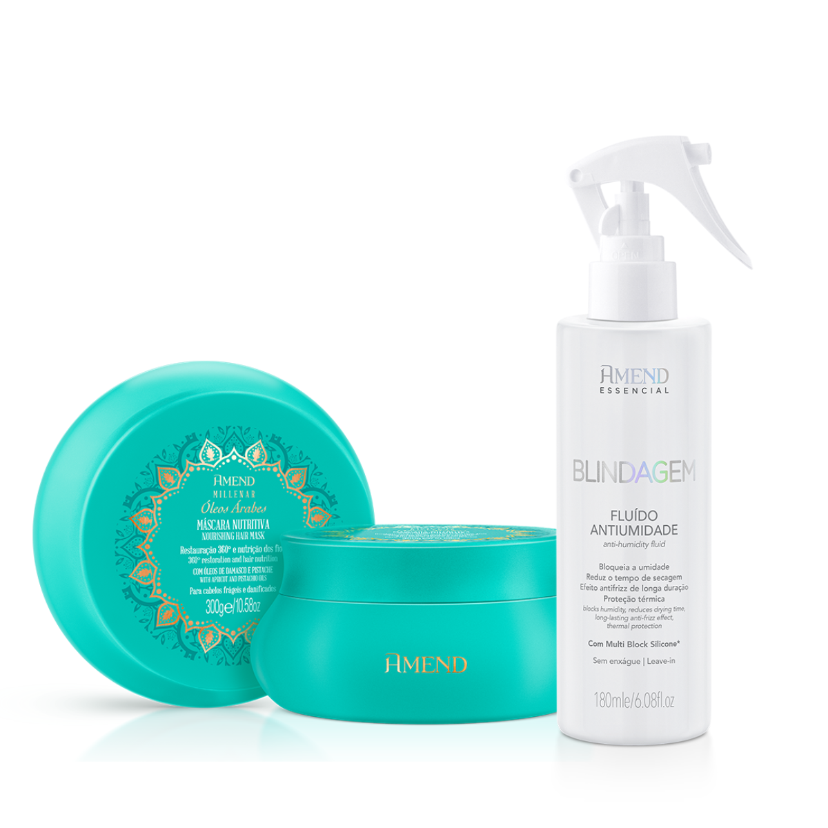 Amend Millenar Óleos Árabes Masc 300ml + Essencial Blindagem 180ml