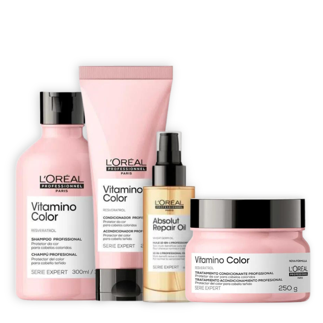 Kit Loreal Vitamino Color Proteção da Cor + Óleo Abs Repair