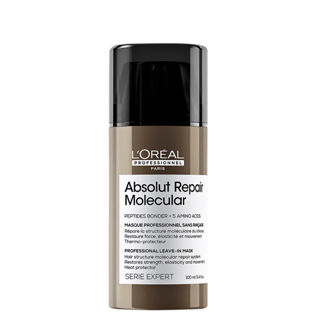 Loreal Absolut Repair Molecular Shampoo + Leave-in + Sérum + Mascara 250ml ÚNICO 3