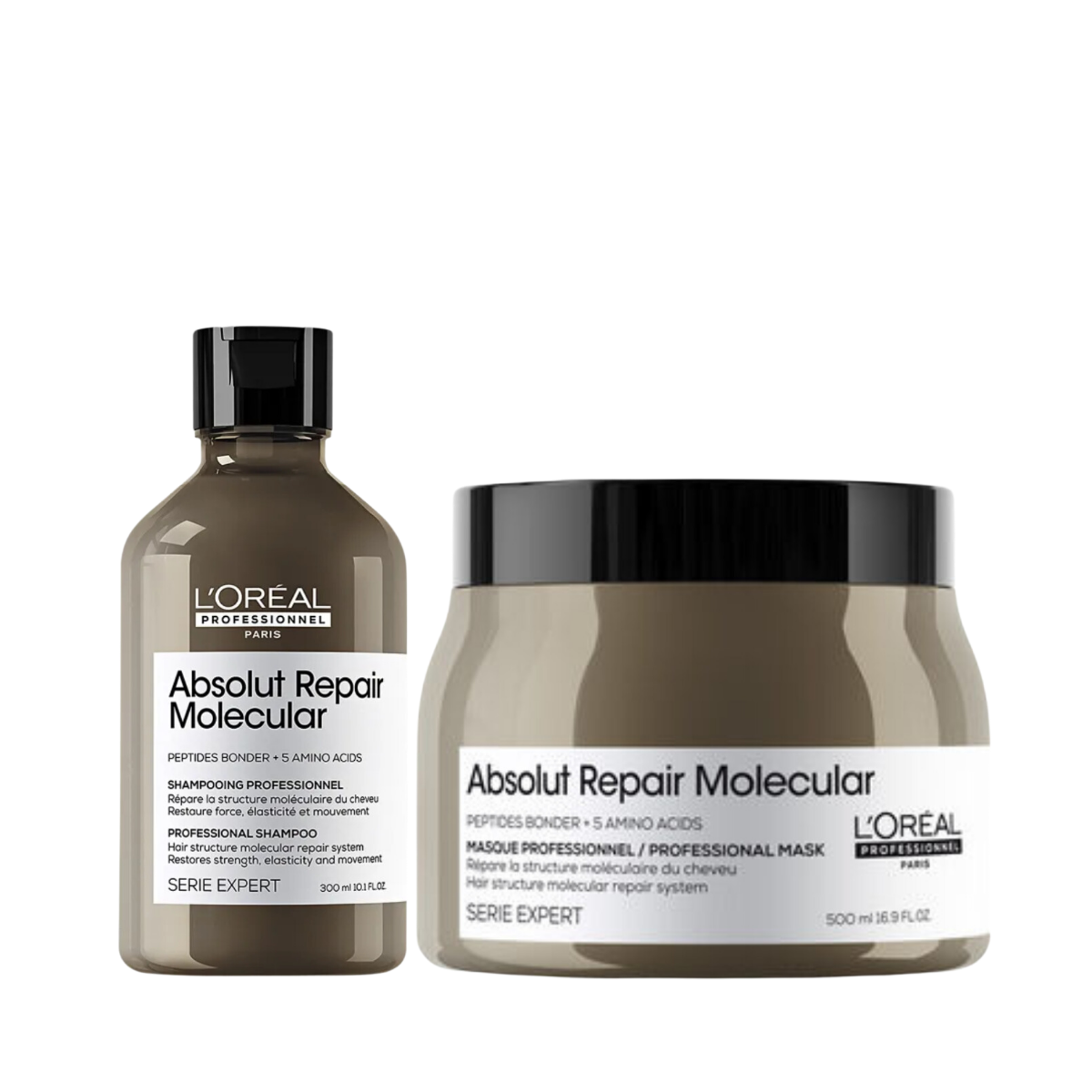 Loreal Absolut Repair Molecular Shampoo + Mascara 500ml