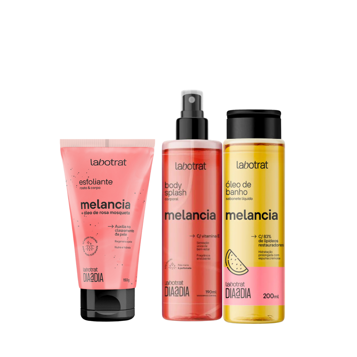 Labotrat Melancia Esfoliante 150ml + Body + Óleo de Banho