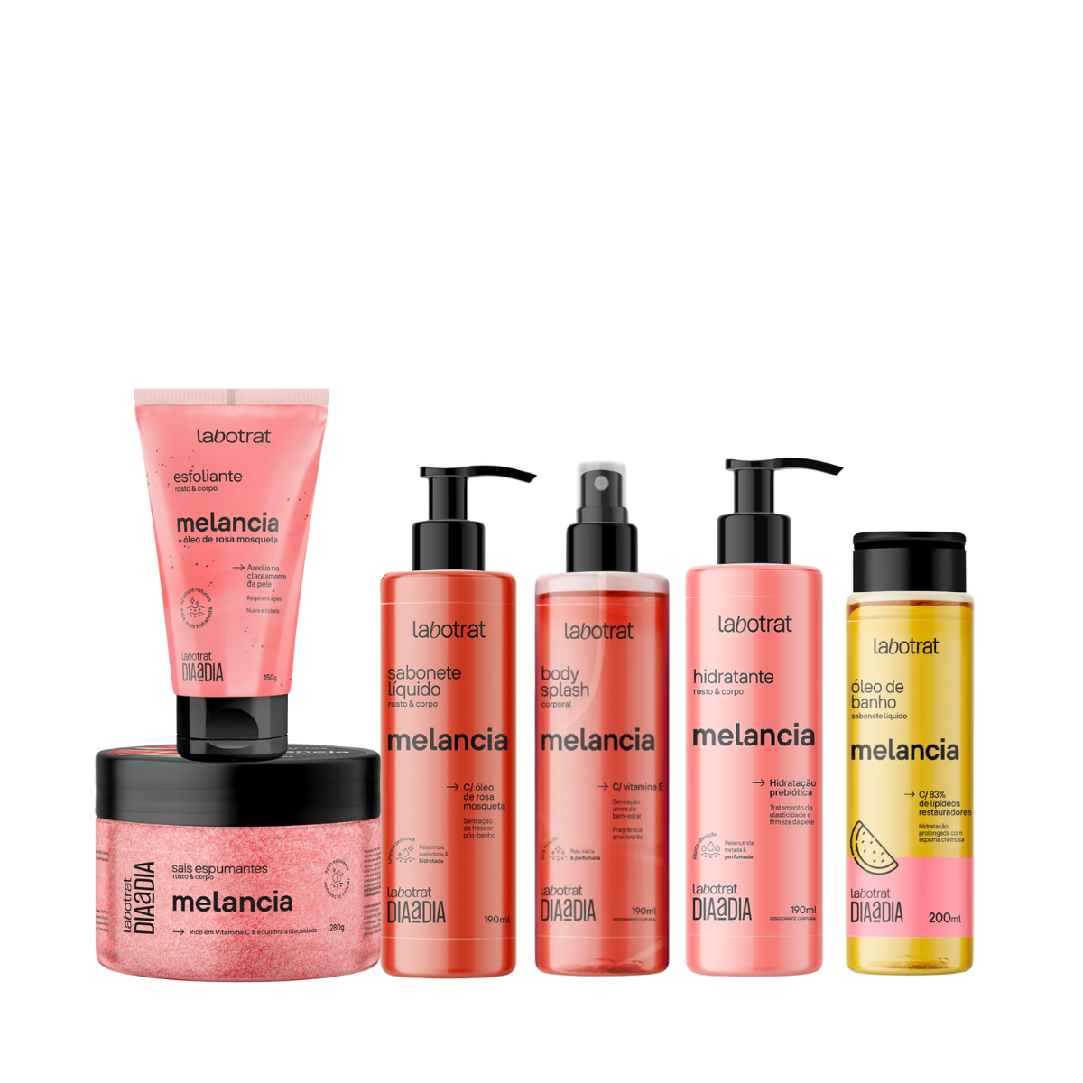 Labotrat Melancia Esfoliante 150ml + Hidratante + Sabonete + Sais + Body + Óleo de Banho