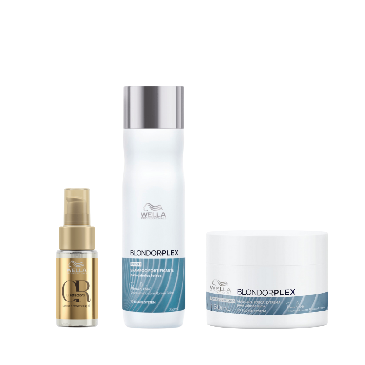 Wella BlondorPlex Care Line Sh 250ml + Masc 150ml + Óleo 30ml