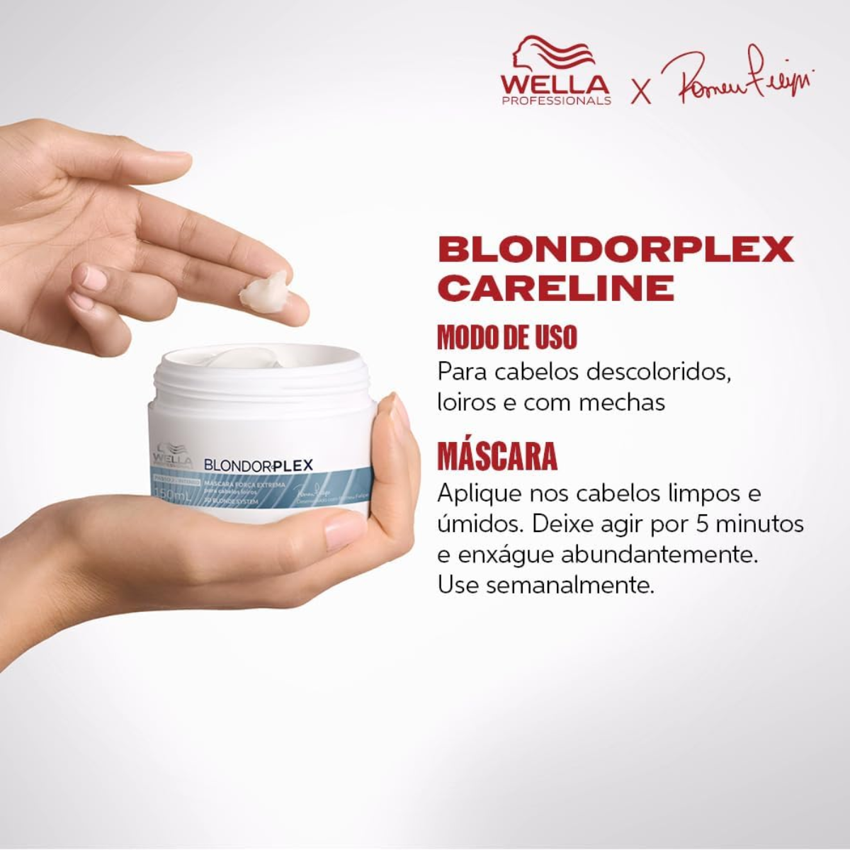 Wella BlondorPlex Care Line Sh 250ml + Masc 150ml + Óleo 30ml ÚNICO 4