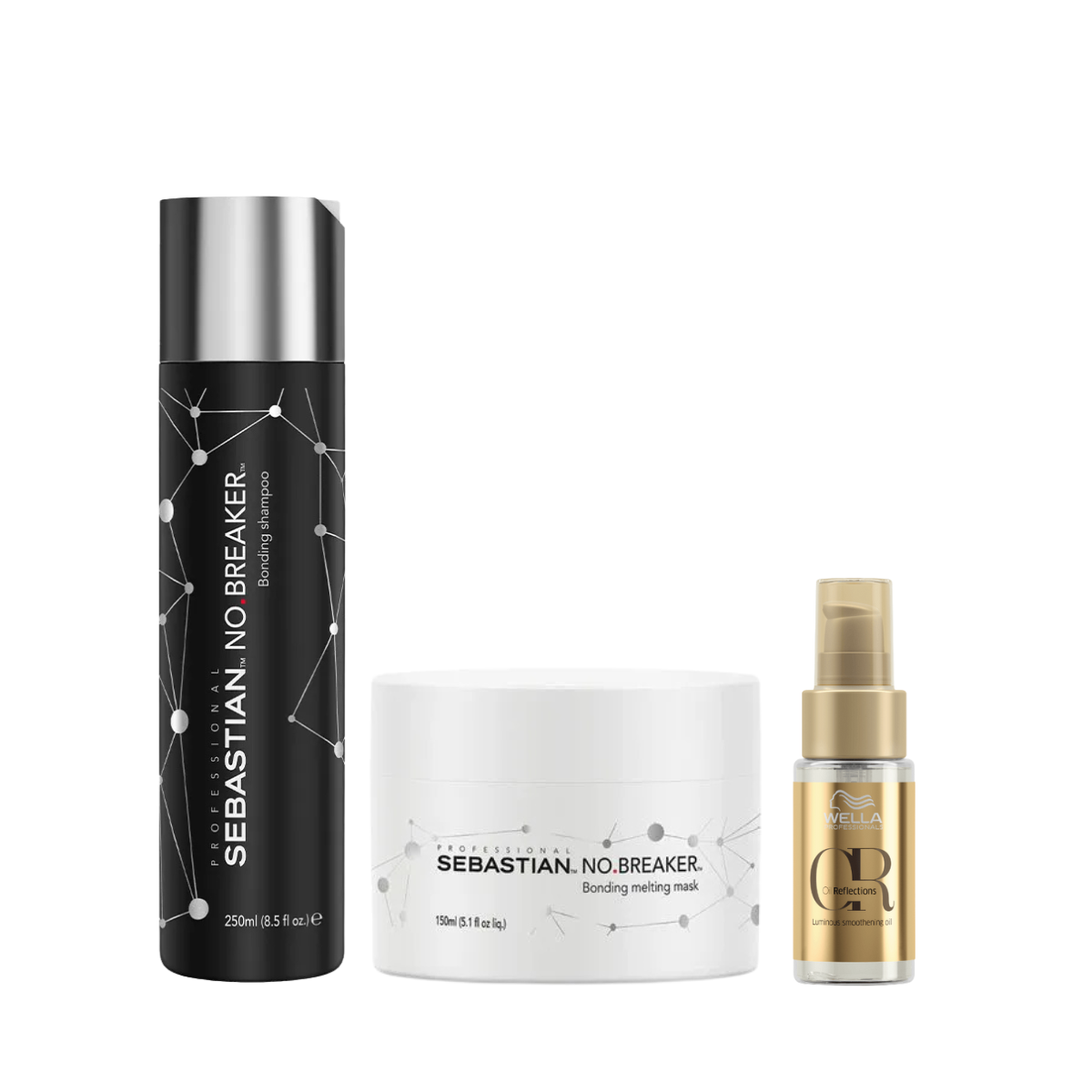 Sebastian No breaker Sh 250ml + Masc 150ml + Óleo 30ml