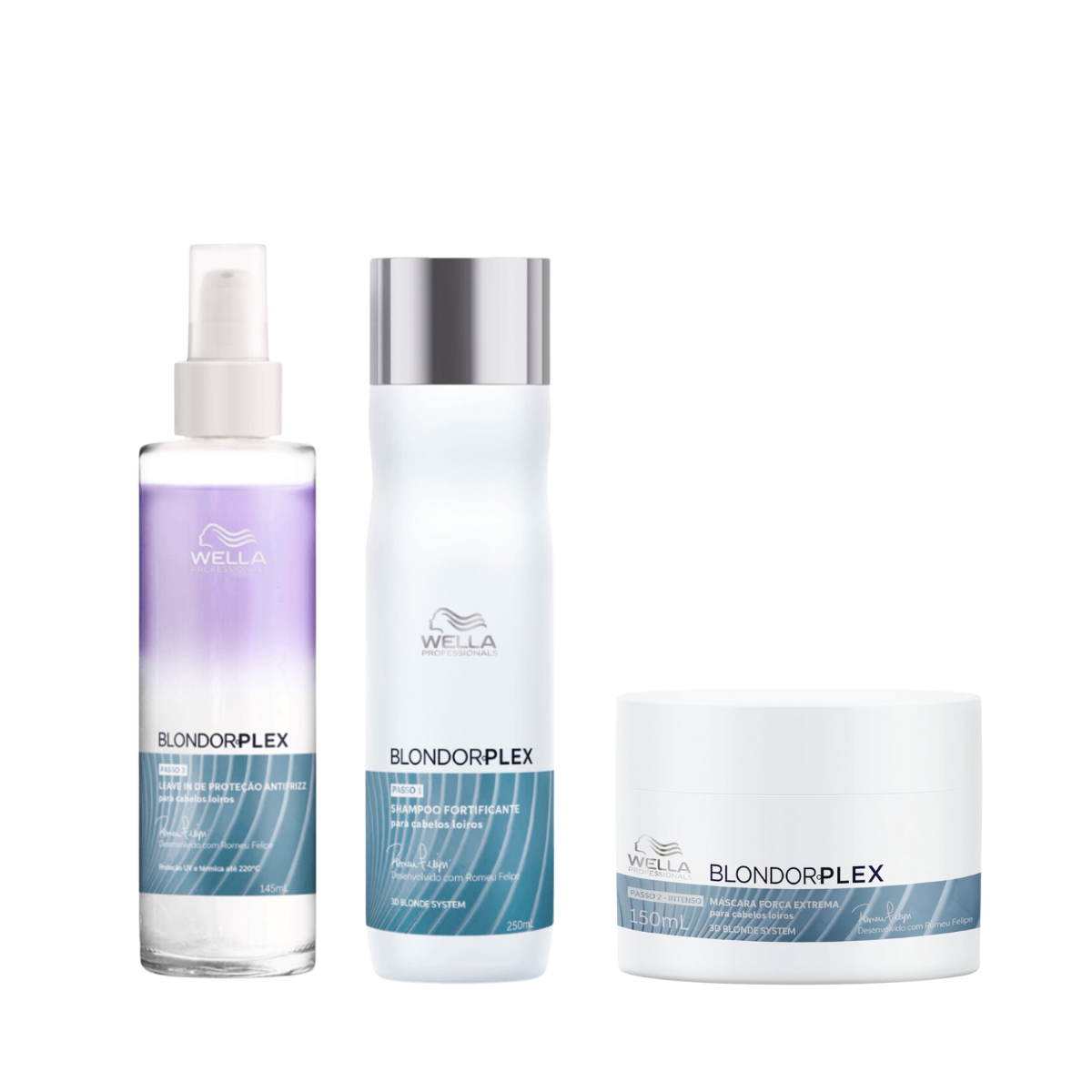 Wella BlondorPlex Care Line Sh 250ml + Masc 150ml + Leave-in 145ml