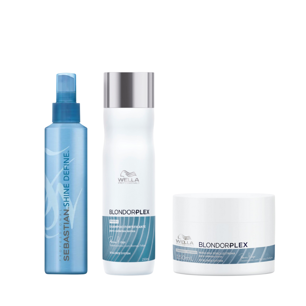 Wella BlondorPlex Care Line Sh 250ml + Masc 150ml + Shine 200ml