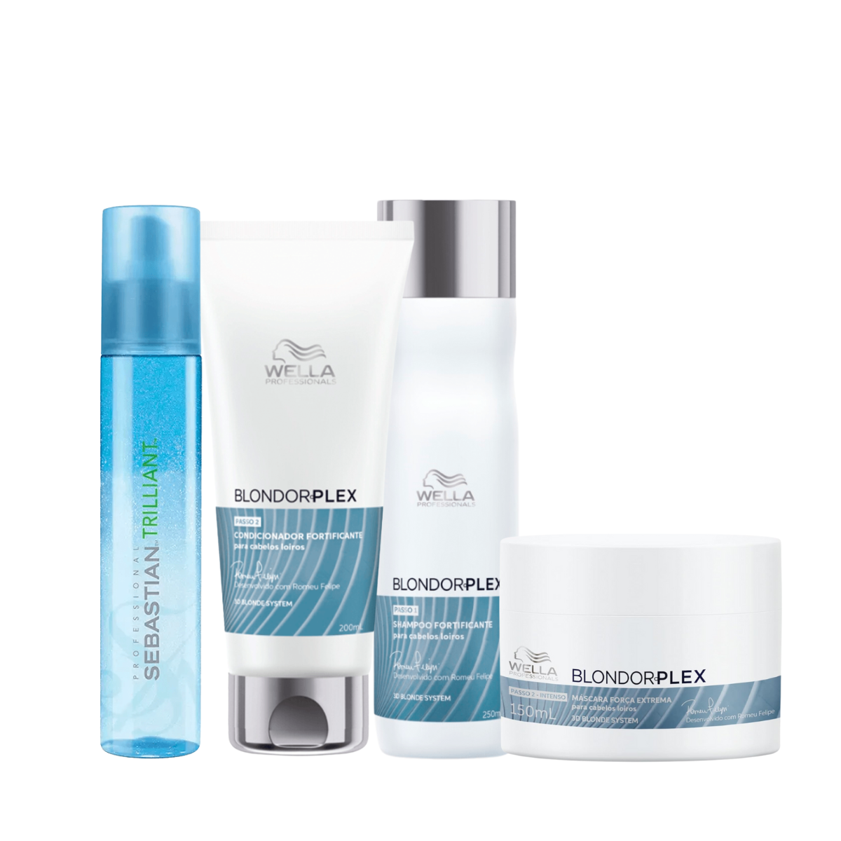 Wella BlondorPlex Care Line Sh 250ml + Cond 200ml + Masc 150ml + Trilliant 150ml