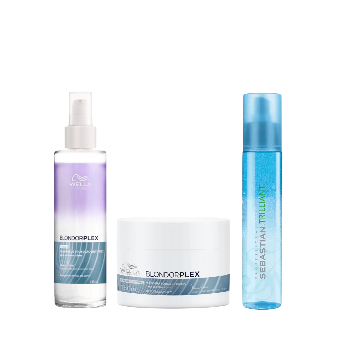 Wella BlondorPlex Care Line Leave-in Protective 145ml + Masc 150ml + Trilliant 150ml