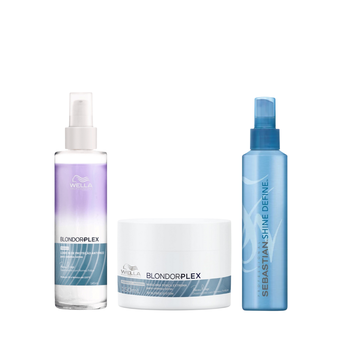 Wella BlondorPlex Care Line Leave-in Protective 145ml + Masc 150ml + Shine 200ml