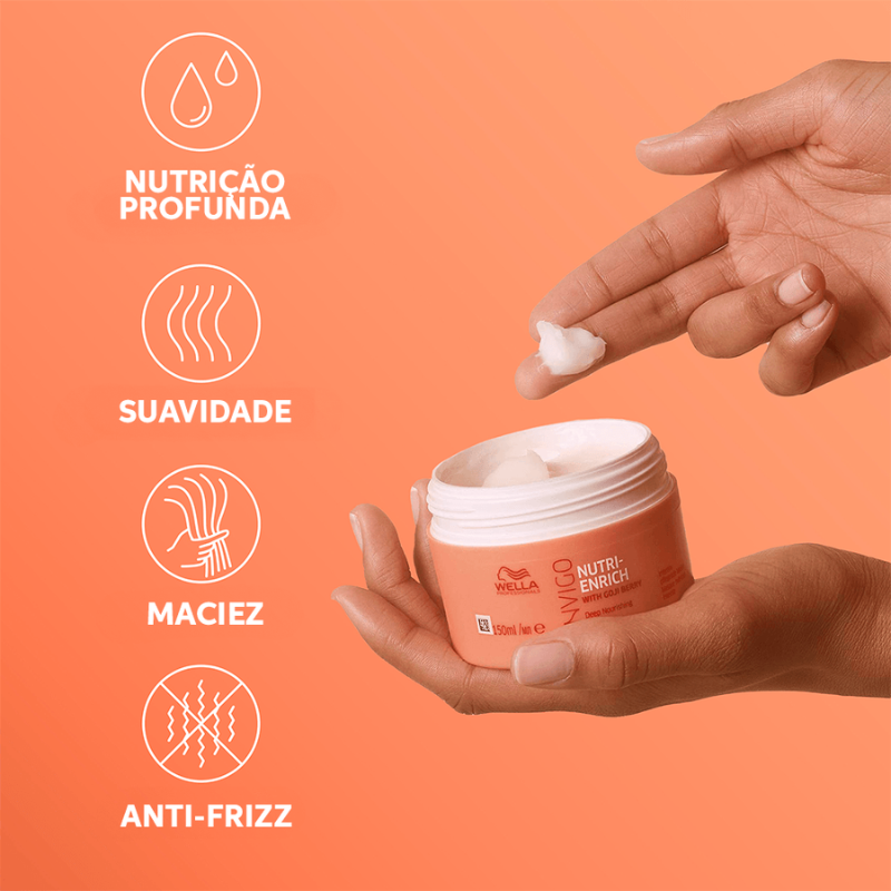 Wella Nutri-Enrich Masc 150ml + Óleo Light 100ml ÚNICO 4