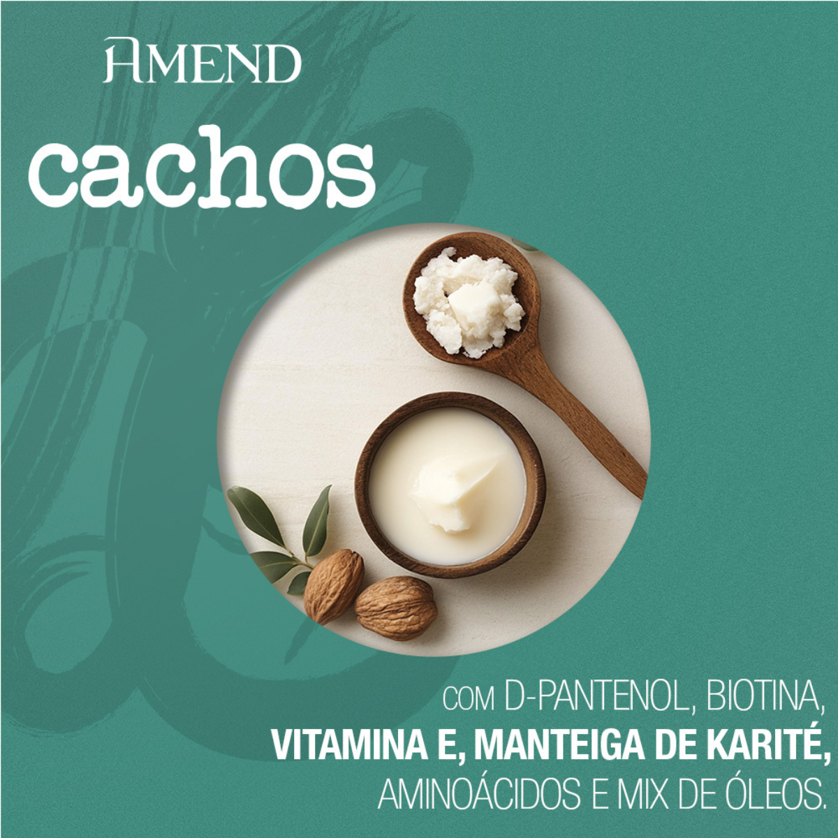 Amend Cachos Mascara 250ml + Science Bond Repair Renovador Capilar 90ml ÚNICO 5