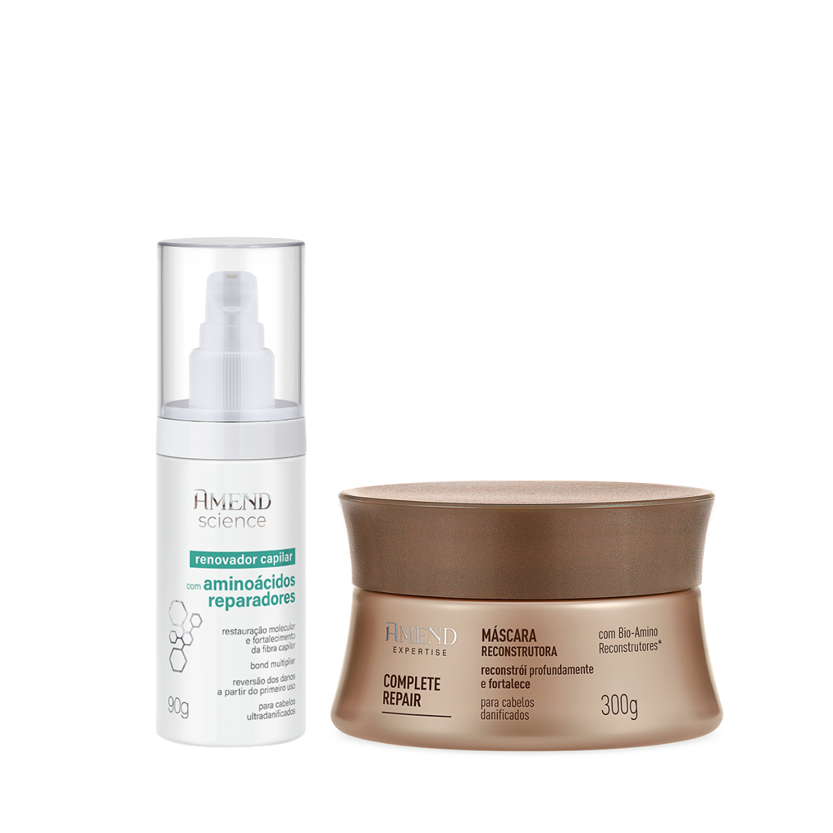 Amend Expertise Complete Repair Mascara 300ml + Science Bond Repair Renovador Capilar 90ml