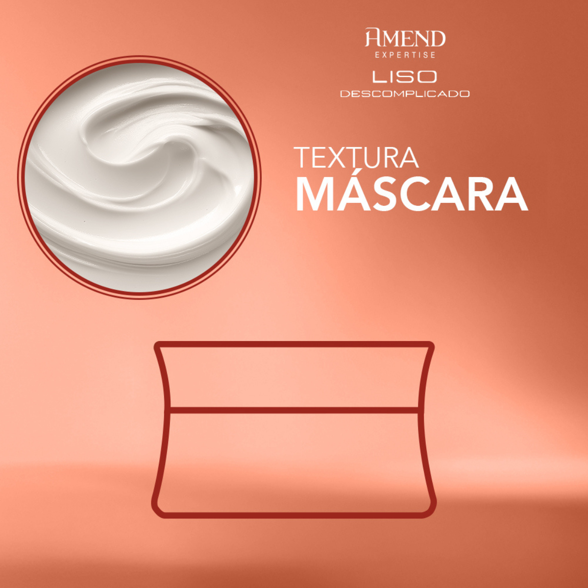 Amend Expertise Liso Descomplicado Mascara 300ml + Science Bond Repair Renovador Capilar 90ml ÚNICO 3
