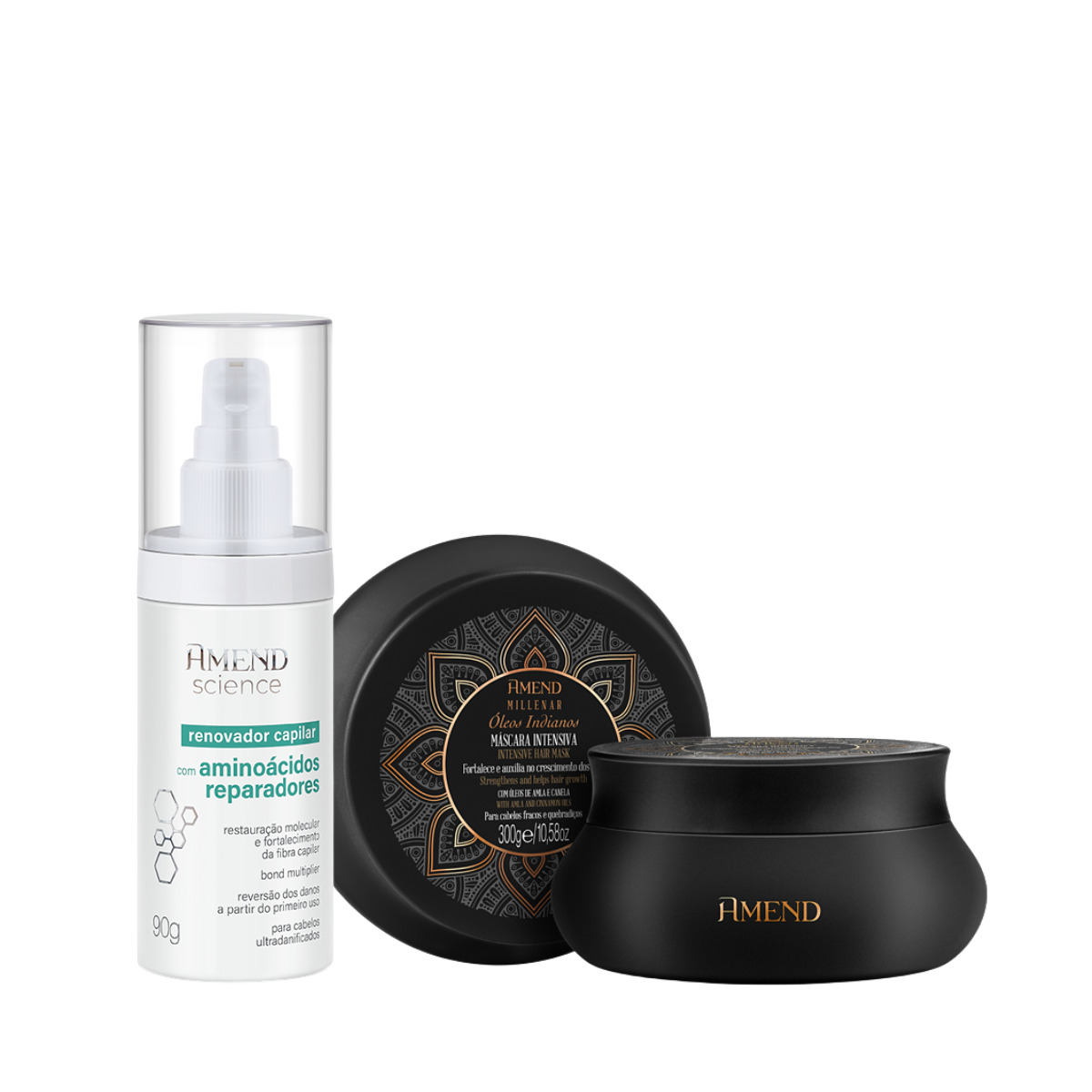 Amend Millenar Óleos Indianos Mascara 300ml + Science Bond Repair Renovador Capilar 90ml