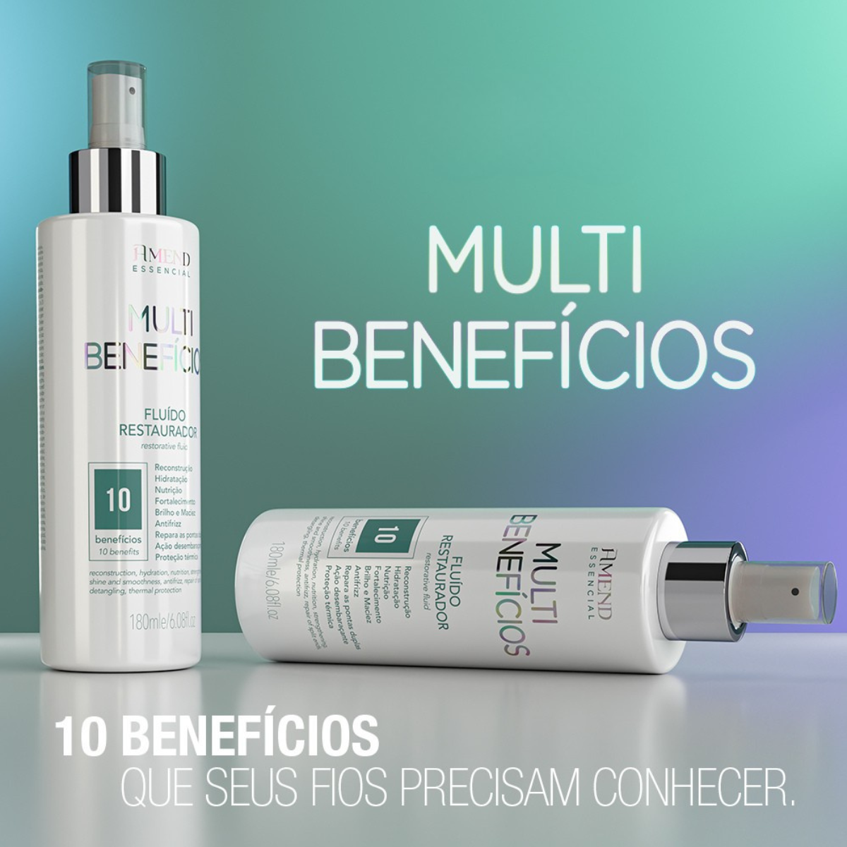Amend Essencial Fluído Restaurador 180ml + Science Bond Repair Renovador Capilar 90ml ÚNICO 5