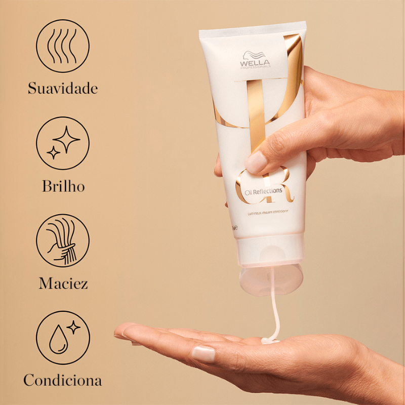 Wella Oil Reflections Mascara 150ml + Condicionador 200ml ÚNICO 3