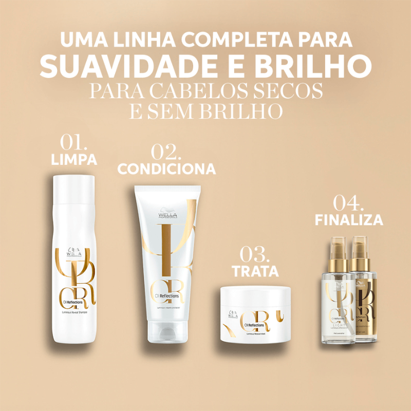 Wella Oil Reflections Masc 150ml + Óleo Light 100ml ÚNICO 2