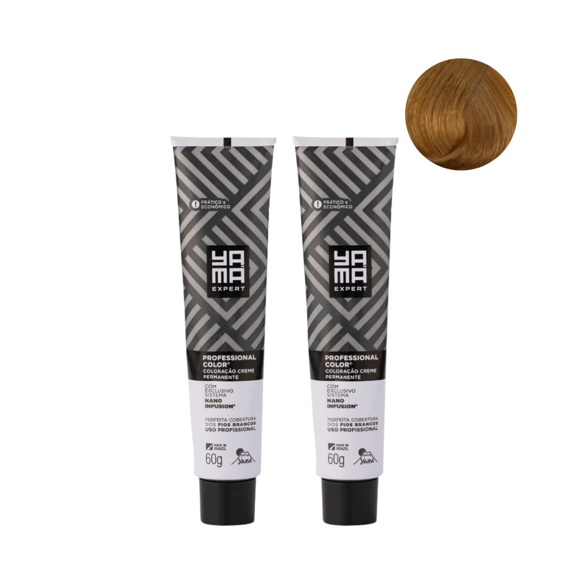 Yamá Color Nano Infusion 8.7 Loiro Claro Marrom  - 2 Unidades