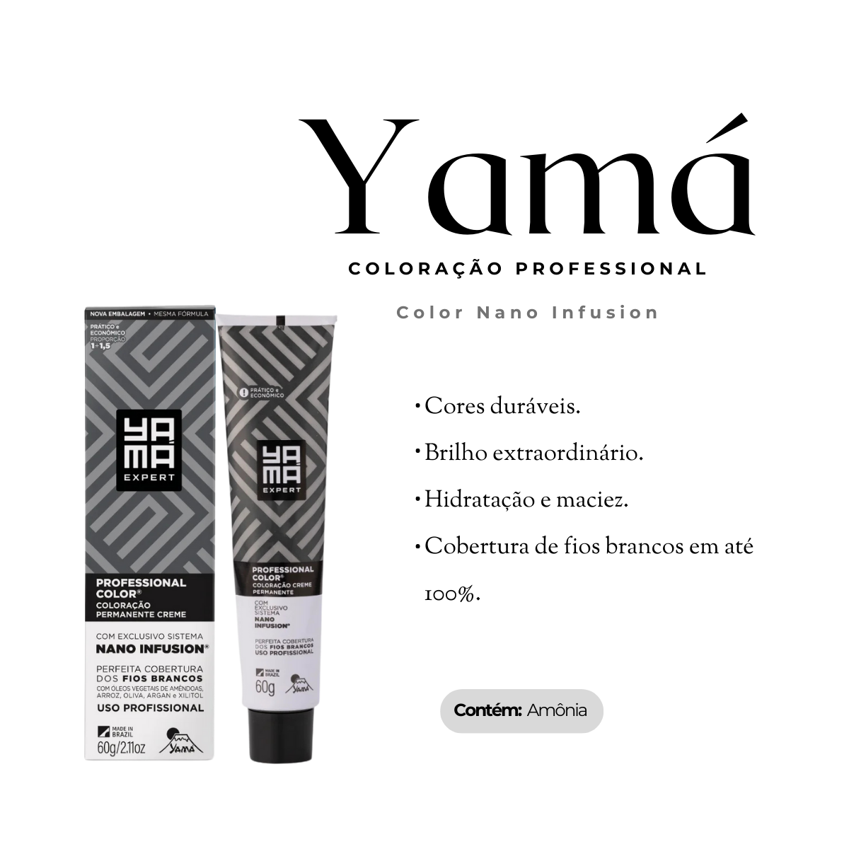 Yamá Color Nano Infusion 8.7 Loiro Claro Marrom  - 6 Unidades ÚNICO 4