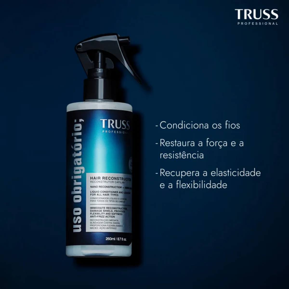 Truss Uso Obrigatório Spray Reconstrutor 260ml 260ml 2