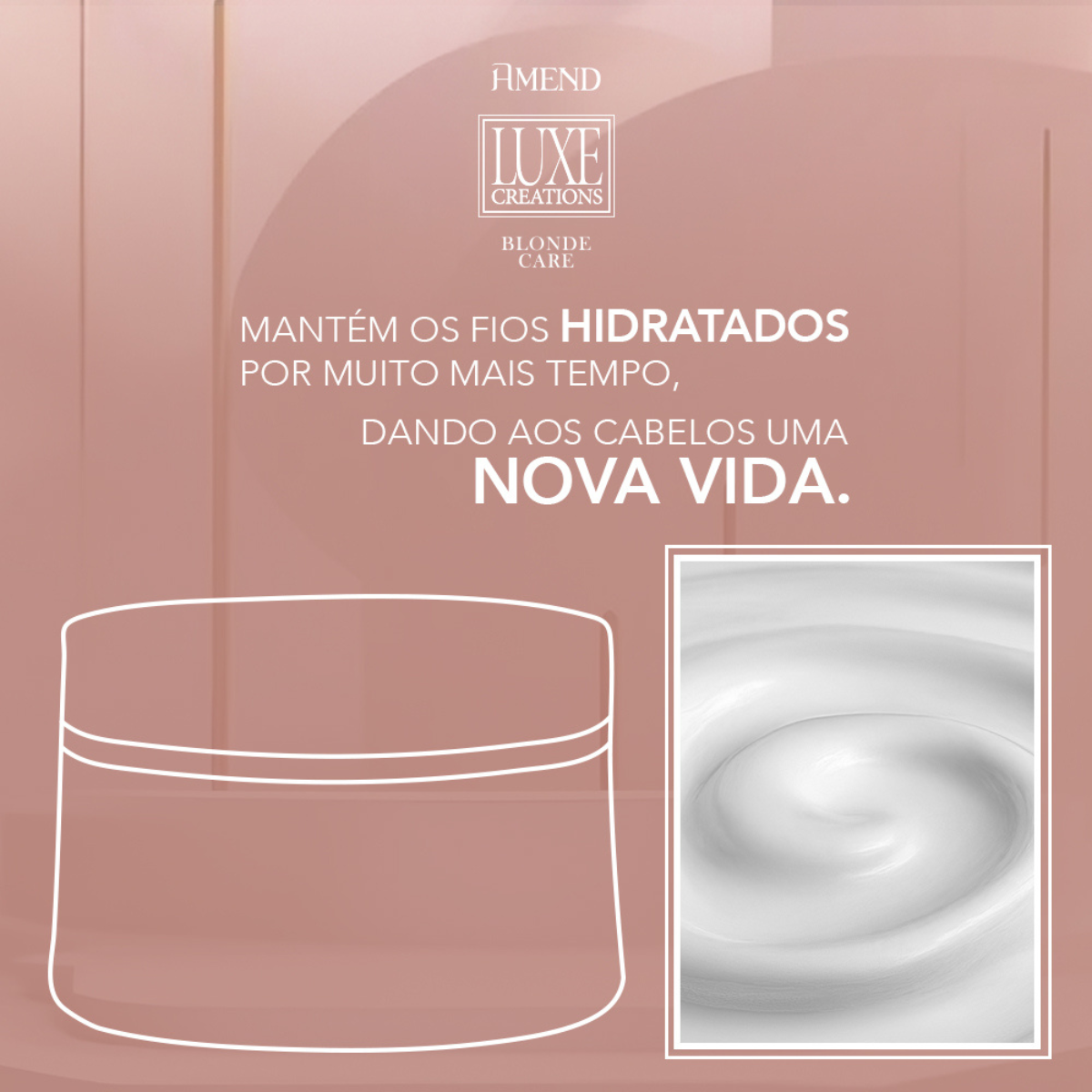 Amend Luxe Creations Blonde Care Mascara 250ml + Science Bond Repair Renovador Capilar 90ml ÚNICO 4
