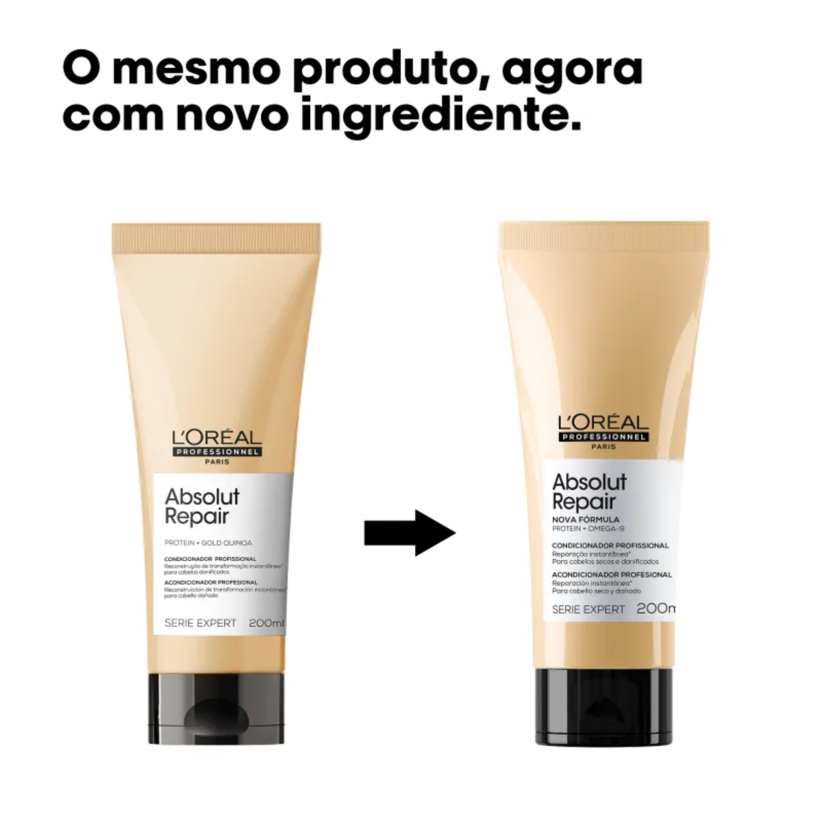 Loreal Abs Repair Gold Shampoo + Condicionador + Óleo ÚNICO 3