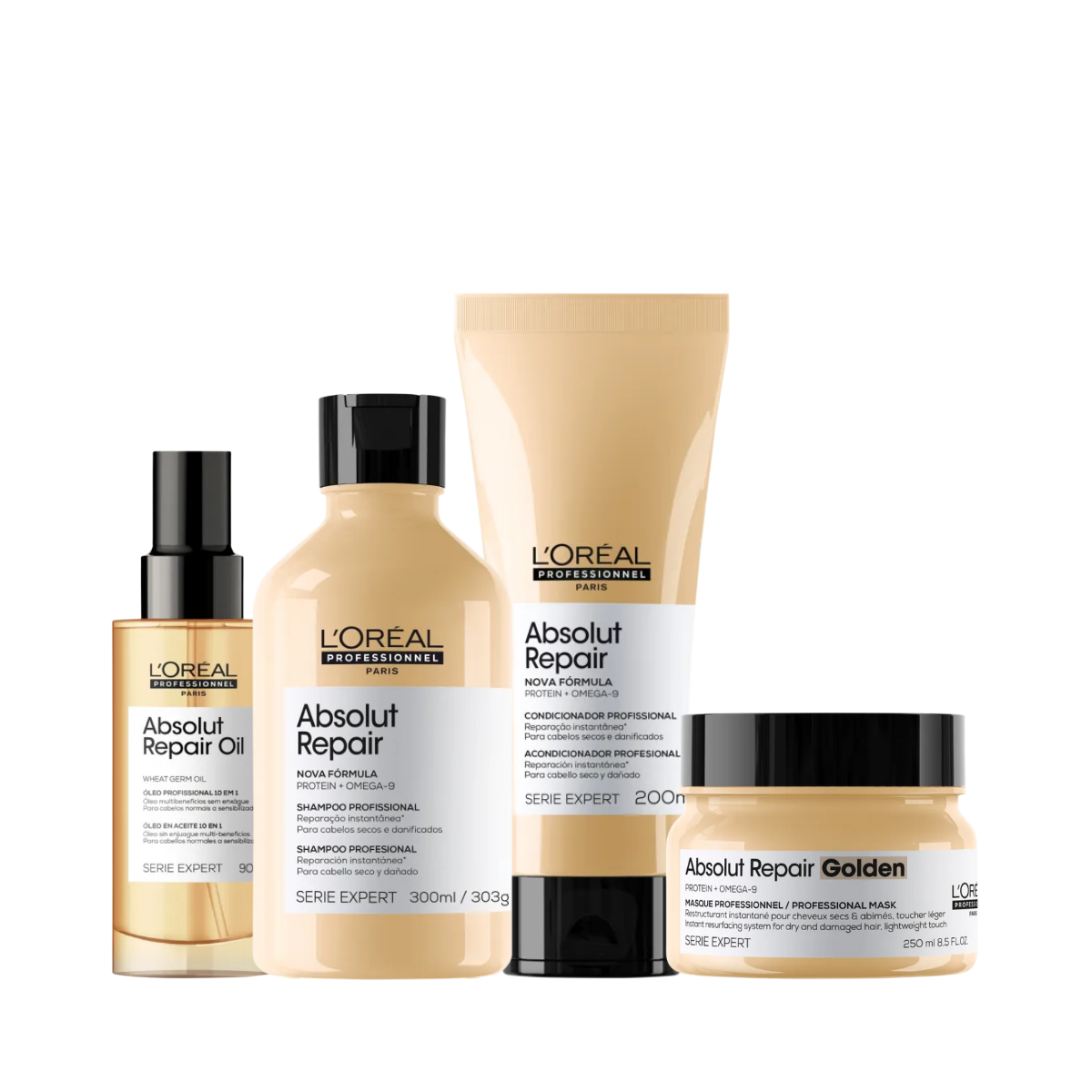 Loreal Absolut Repair Gold Trio Light + Óleo 90ml