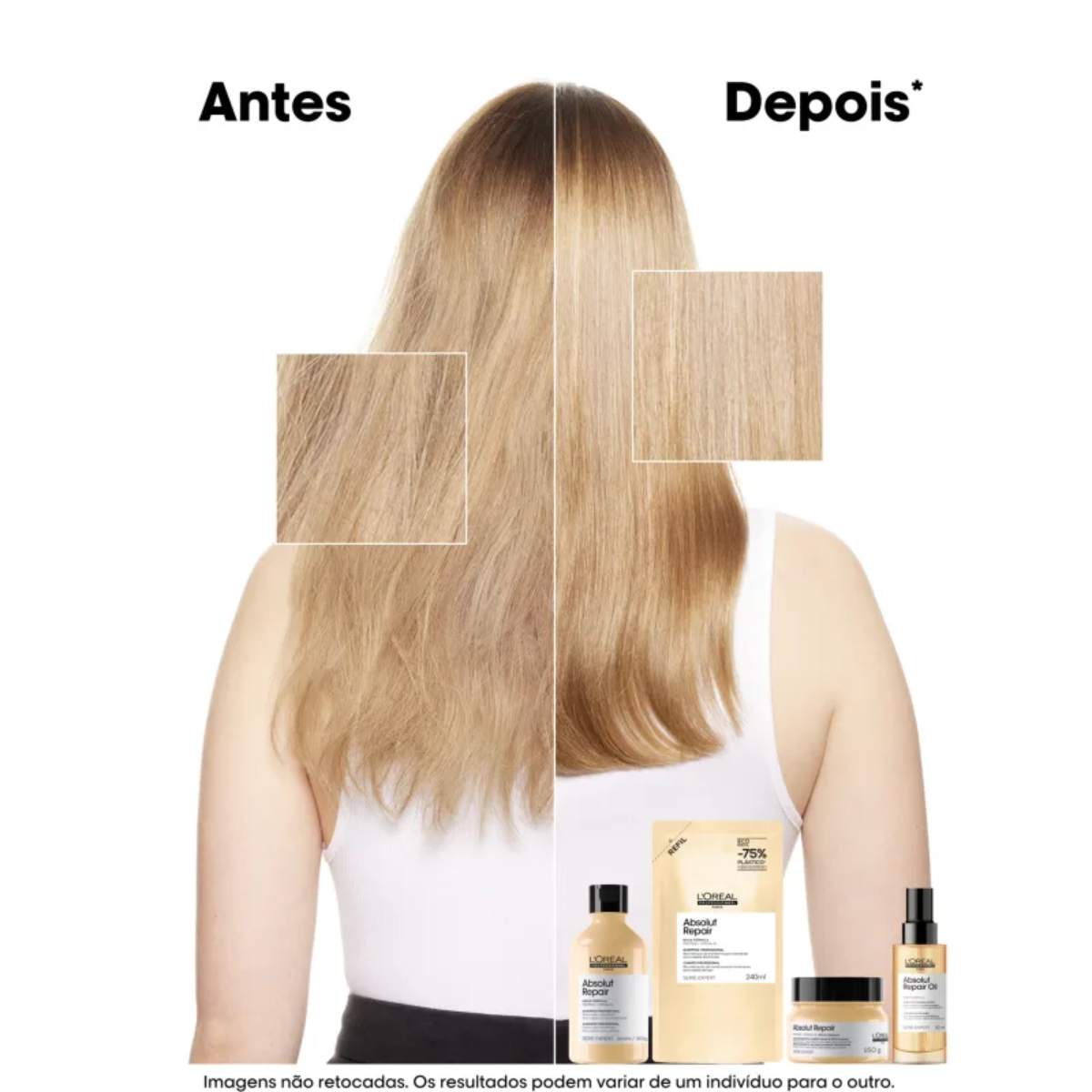 Kit Abs Repair Gold Sh 300ml + Masc 250ml + Óleo 30ml ÚNICO 4