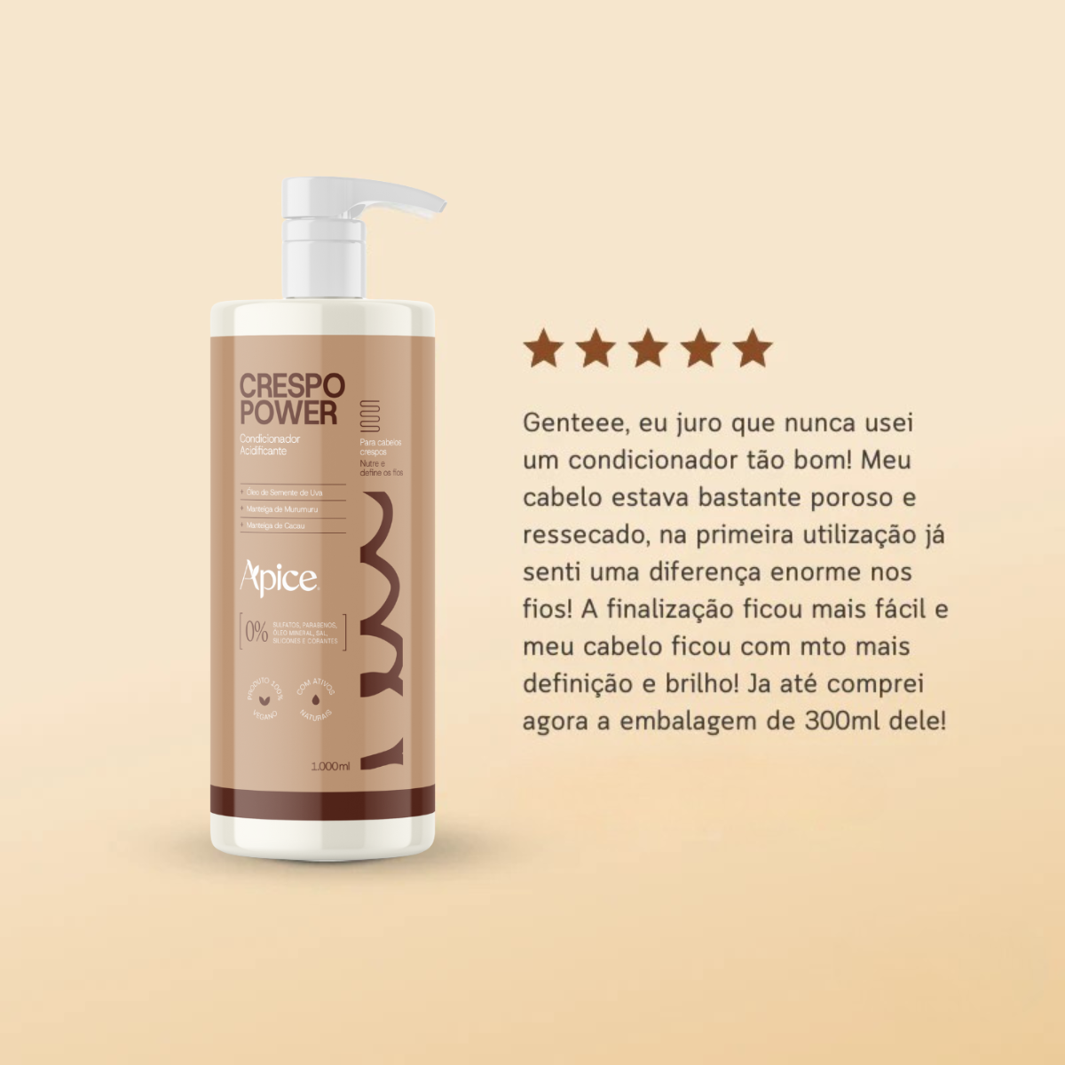 Apice Crespo Power Condicionador Acidificante 1000ml 1L 3