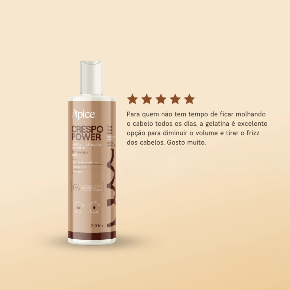 Apice Crespo Power Gelatina Ativadora e Umidificadora 300ml 300ml 3