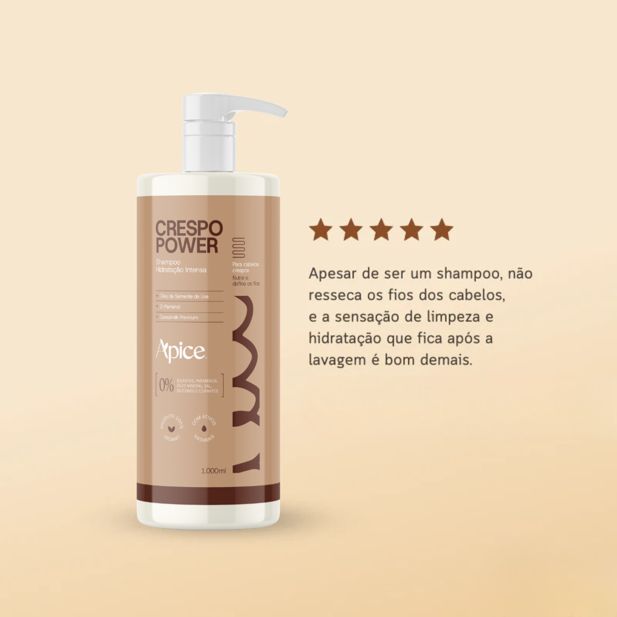 Apice Crespo Power Shampoo de Hidratação Intensa 300ml 300ml 4