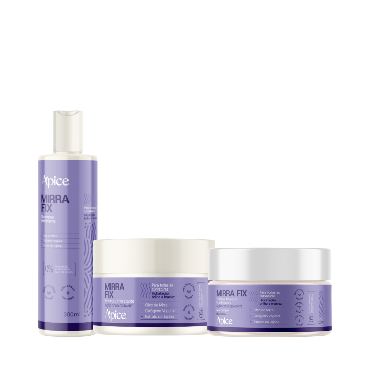Apice Mirra Fix Sh 300ml + Masc 300ml + Gelatina 280ml