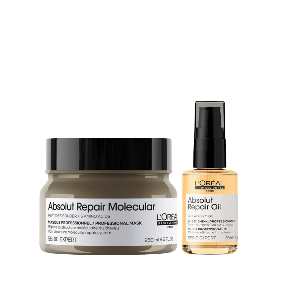 Loreal Absolut Repair Molecular Máscara 250ml + Óleo 30ml