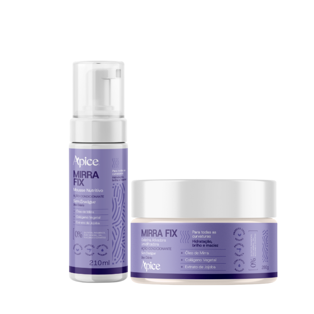 Apice Mirra Fix Gelatina 280ml + Mousse 210ml