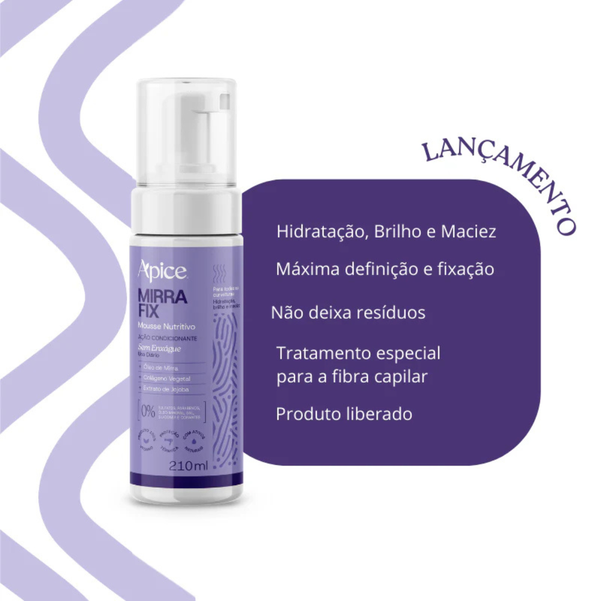 Apice Mirra Fix Gelatina 280ml + Mousse 210ml ÚNICO 3