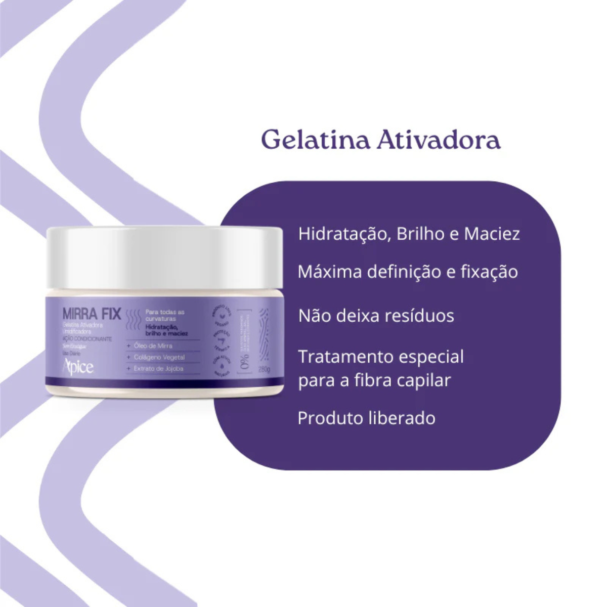 Apice Mirra Fix Gelatina 280ml + Mousse 210ml ÚNICO 5
