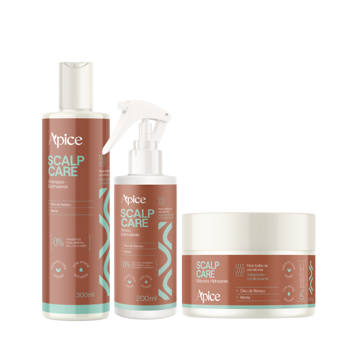 Apice Scalp Care Sh 300ml + Masc 300ml + Tônico 200ml