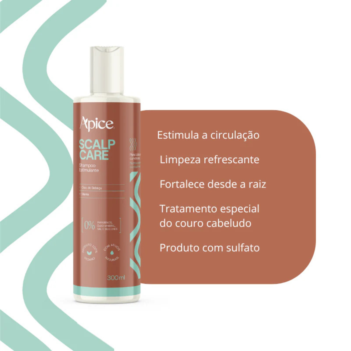 Apice Scalp Care Sh Esfo 250ml + Sh 300ml + Masc 300ml + Tônico 200ml ÚNICO 6