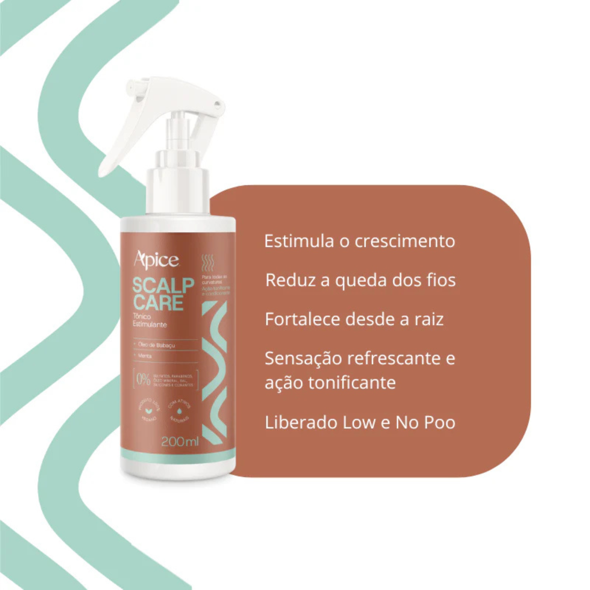 Apice Scalp Care Sh Esfo 250ml + Sh 300ml + Masc 300ml + Tônico 200ml ÚNICO 9