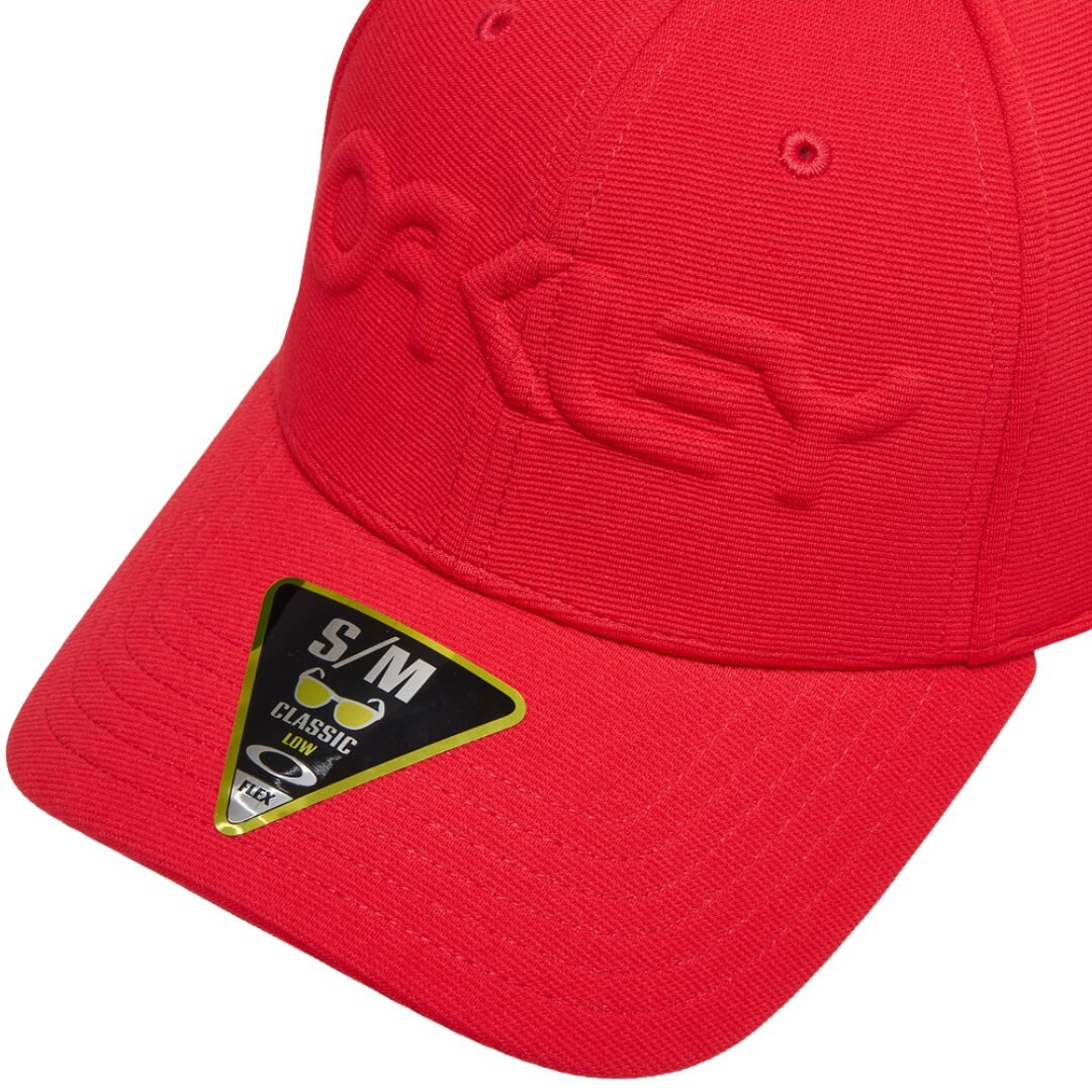 Boné Oakley 6 Panel Stretch Hat Embossed - RED LINE Vermelho 2