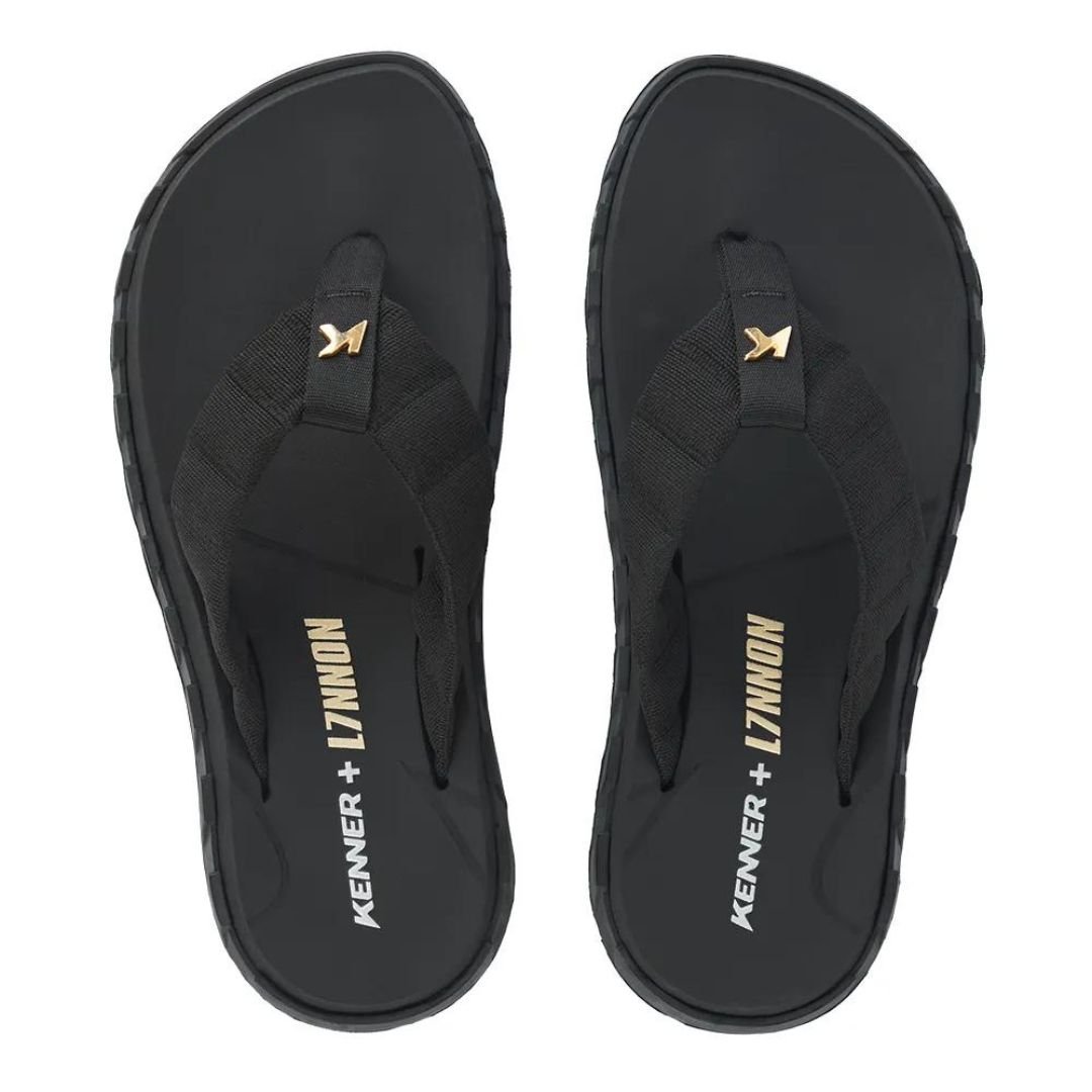 Chinelo Sandália Kenner Megah L7 DNH-01 - PRETO/PRETO Preto 2