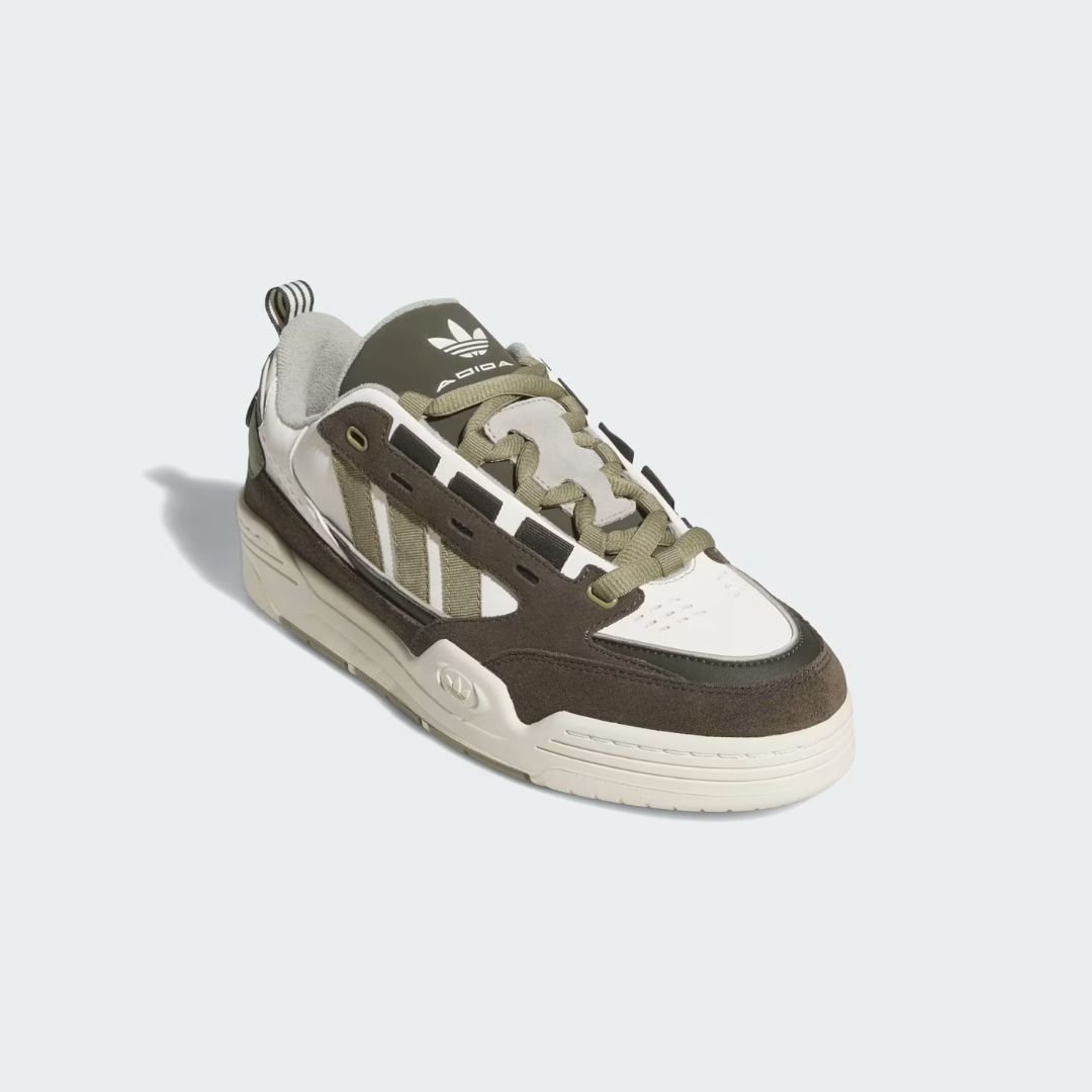 Tênis Unissex Adidas ADI2000 - CHALK WHITE/ORBIT GREEN/SHADOW Branco/Marrom 2