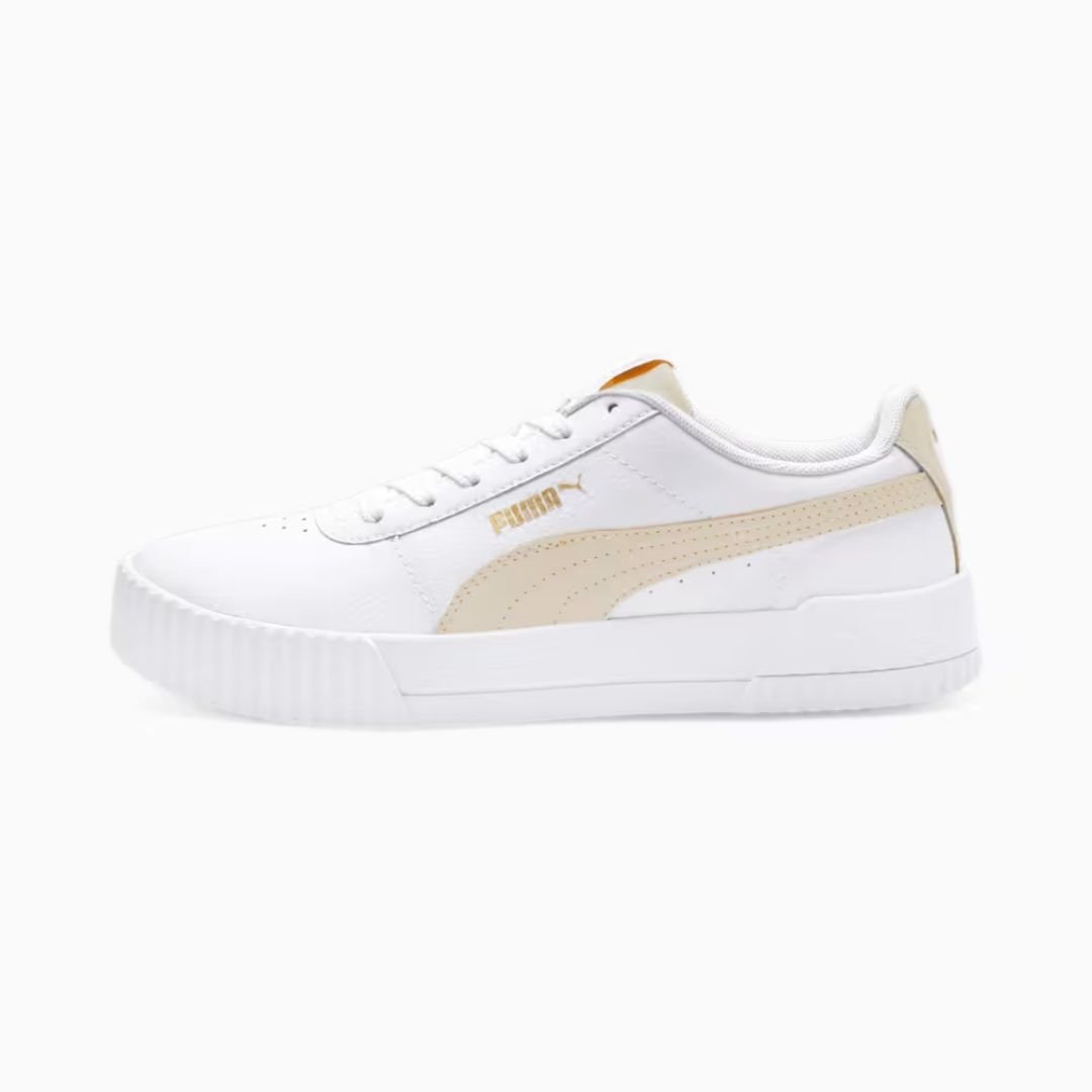 Tênis Puma Carina Feminino - WHITE/ALMOND/GOLD