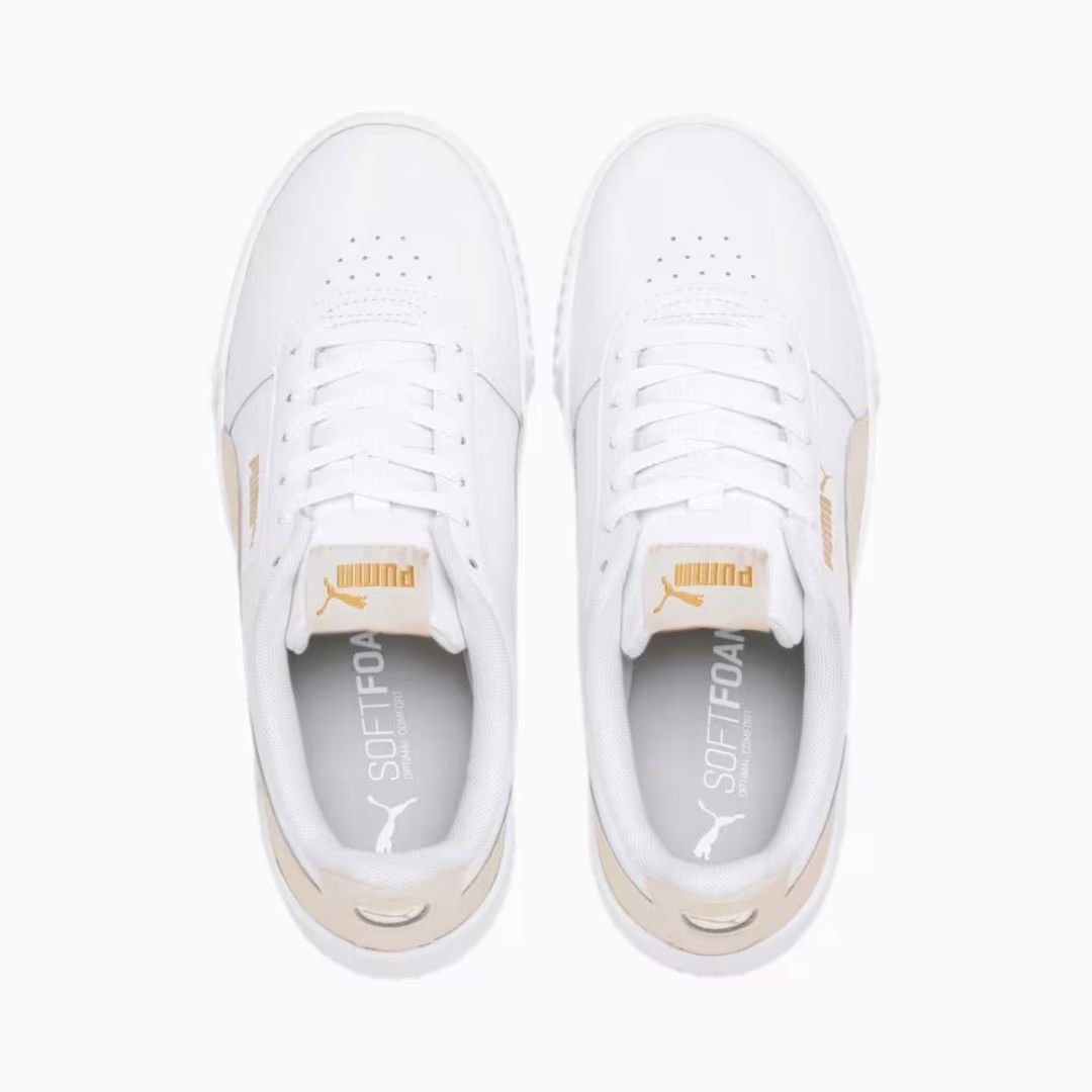 Tênis Puma Carina Feminino - WHITE/ALMOND/GOLD Branco 4
